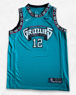 Camiseta NBA Nike Vancouver Grizzlies 12 Morant Turquesa XL