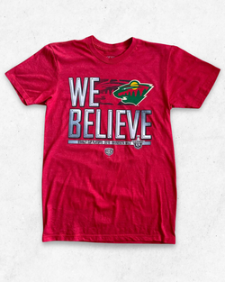 Camiseta NFL Minnesota Wild We Believe Rojo S