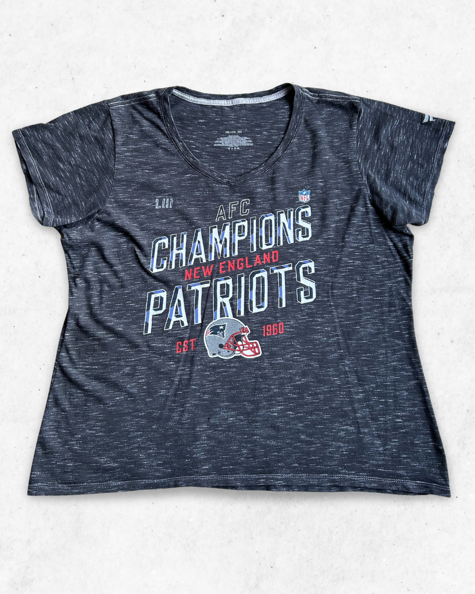 Camiseta NFL New England Patriots Mujer Gris XXL