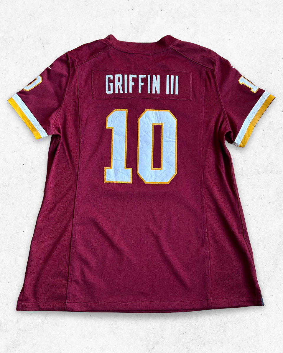 Camiseta NFL Nike Washington Redskins 10 Robert Griffin III Mujer Burdeos L