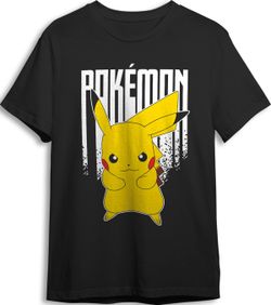 Camiseta Niño Pokemon Pikachu Letras