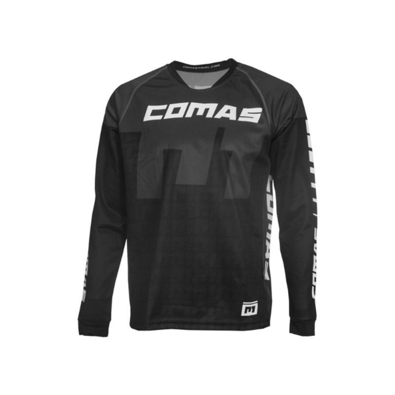Camiseta Niños Comas Manga Larga Negro