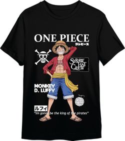 Camiseta One Piece Luffy Monkey Negro T