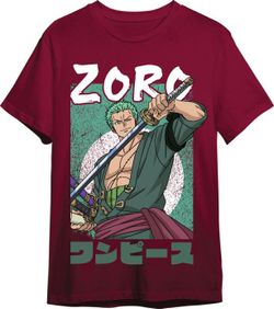 Camiseta One Piece Zoro Granate T
