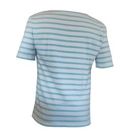Camiseta profesional de manga corta para hombre turquesa y blanco