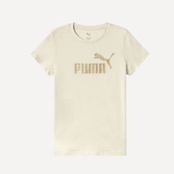 Camiseta Puma Essentials+ Textured Foil Beige
