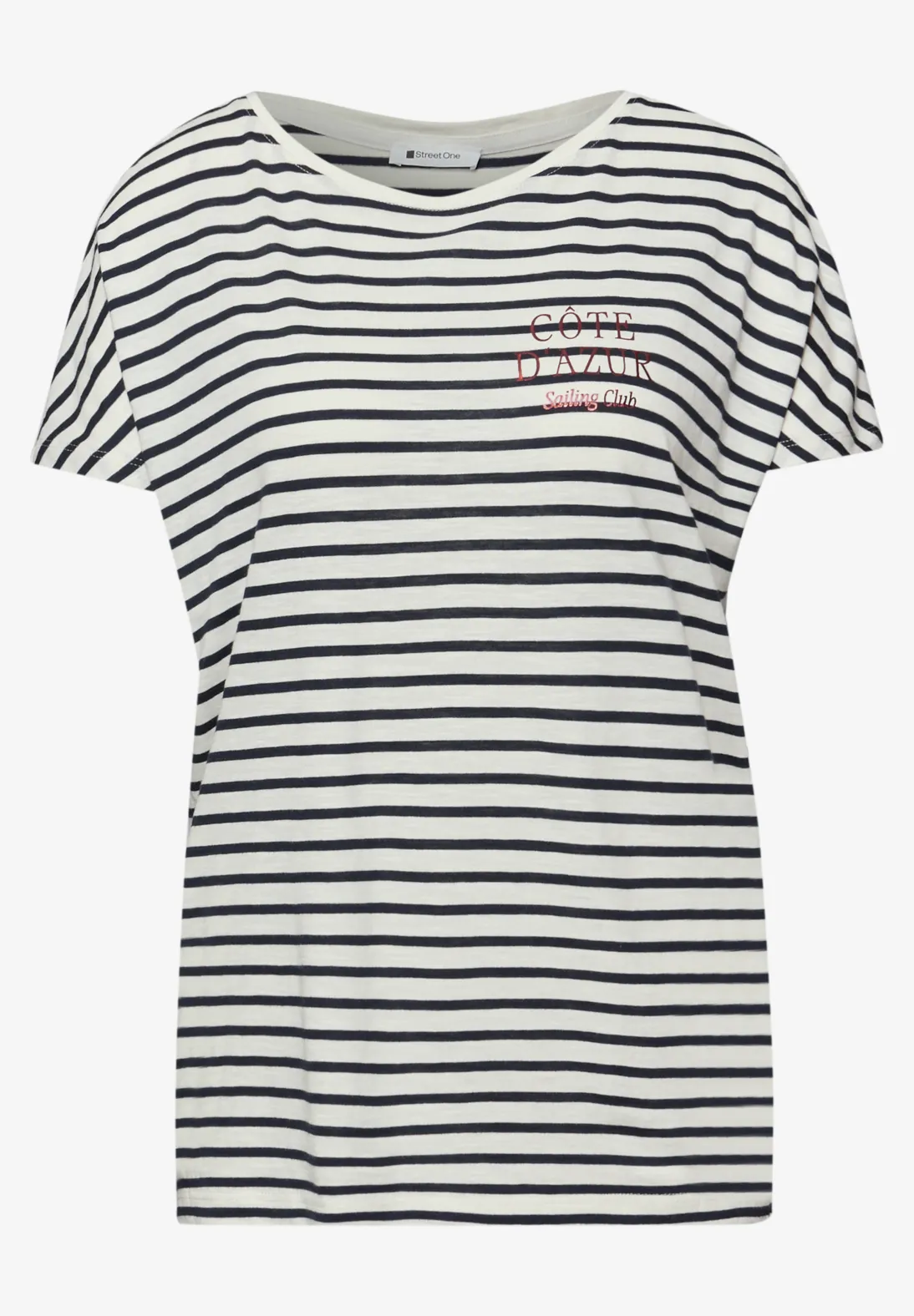 Camiseta s/m con rayas marineras Street One Shadow Blue