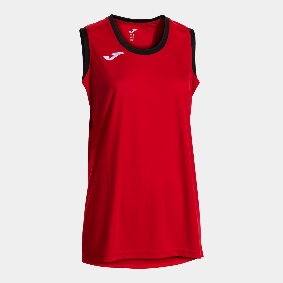 Camiseta Sin Mangas Cancha Rojo Negro
