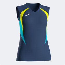 Camiseta Sin Mangas Championship 20 Dark Navy Amarillo Flúor