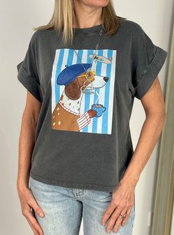 Camiseta Teckel de perfil negra