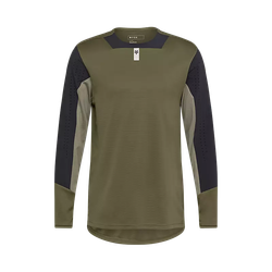 🚵‍♂️🔥 Camiseta Técnica de Manga Larga Fox Defend – Resistencia y Comodidad para MTB  Verde Oliva