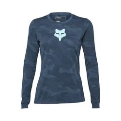 🦊💙 Camiseta Técnica Fox de Manga Larga Ranger TruDri™ para Mujer: Confort y Rendimiento para tus Aventuras al Aire Libre— azul