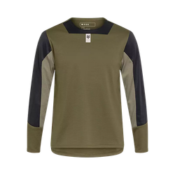 🚵‍♂️👕 Camiseta Técnica Fox Defend de Manga Larga – Juvenil (Verde Oliva)  Resistencia, Comodidad y Estilo para el Ciclista Juvenil 🌿🔥