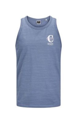 Camiseta tirantes con pequeño print branding Jack & Jones Flint Grey