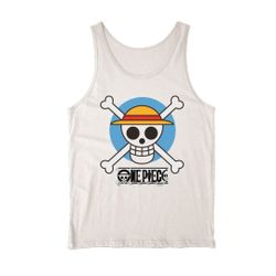 Camiseta Tirantes One Piece Circle Skull Blanco T