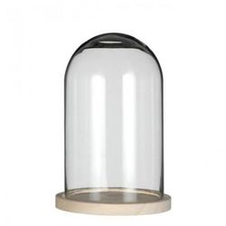 CAMPANA CRISTAL + BASE MADERA