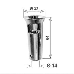 Campana para manivela cardan Ø 14 mm. para adaptar a péndulo