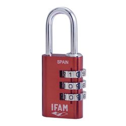Candado combinaciÇün IFAM aluminio Col Combi Candado Alum. Combinacion  Rojo. 30 Mm.