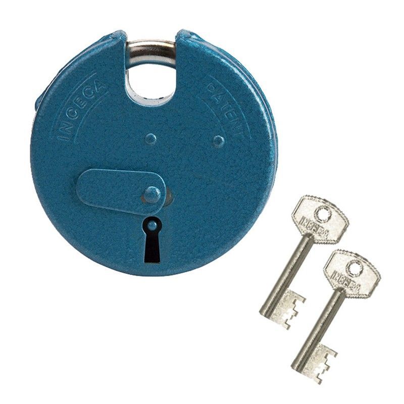Candado INCECA. Candado Redondo Acero Pintado 6 Borjas