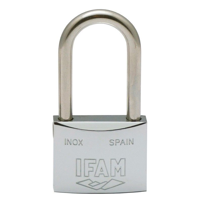 Candado Inox 50al. Inoxidable. 50mm. Con 2 Llaves. Arco Largo. Ifam