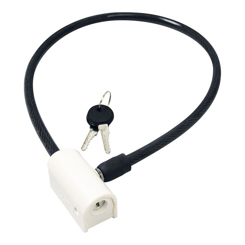 Candado luma enduro cable 7334/65 cm x 10 mm negro/blanco