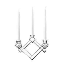 Candelabro de cristal transparente, 28,5 x 31,5 x 15,2 cm | Litium