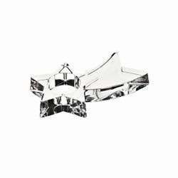 Candelero de cristal transparente, 15,5 x 15,5 x 3 cm | Estrela Cadente