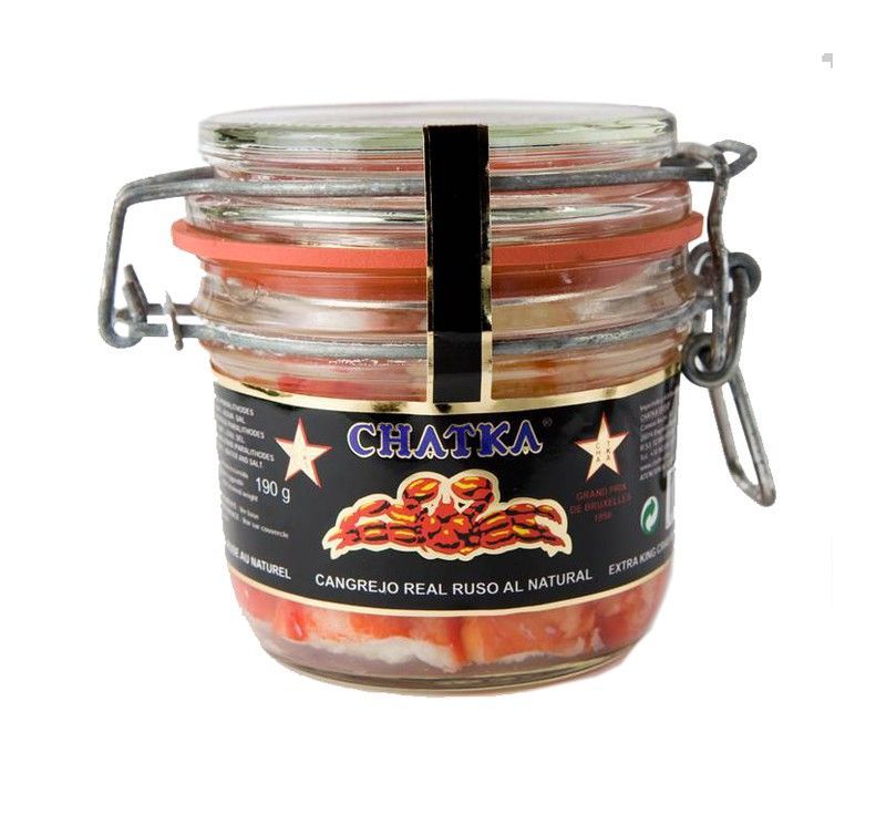 Cangrejo real ruso 100% patas Envase cristal 310 g Chatka
