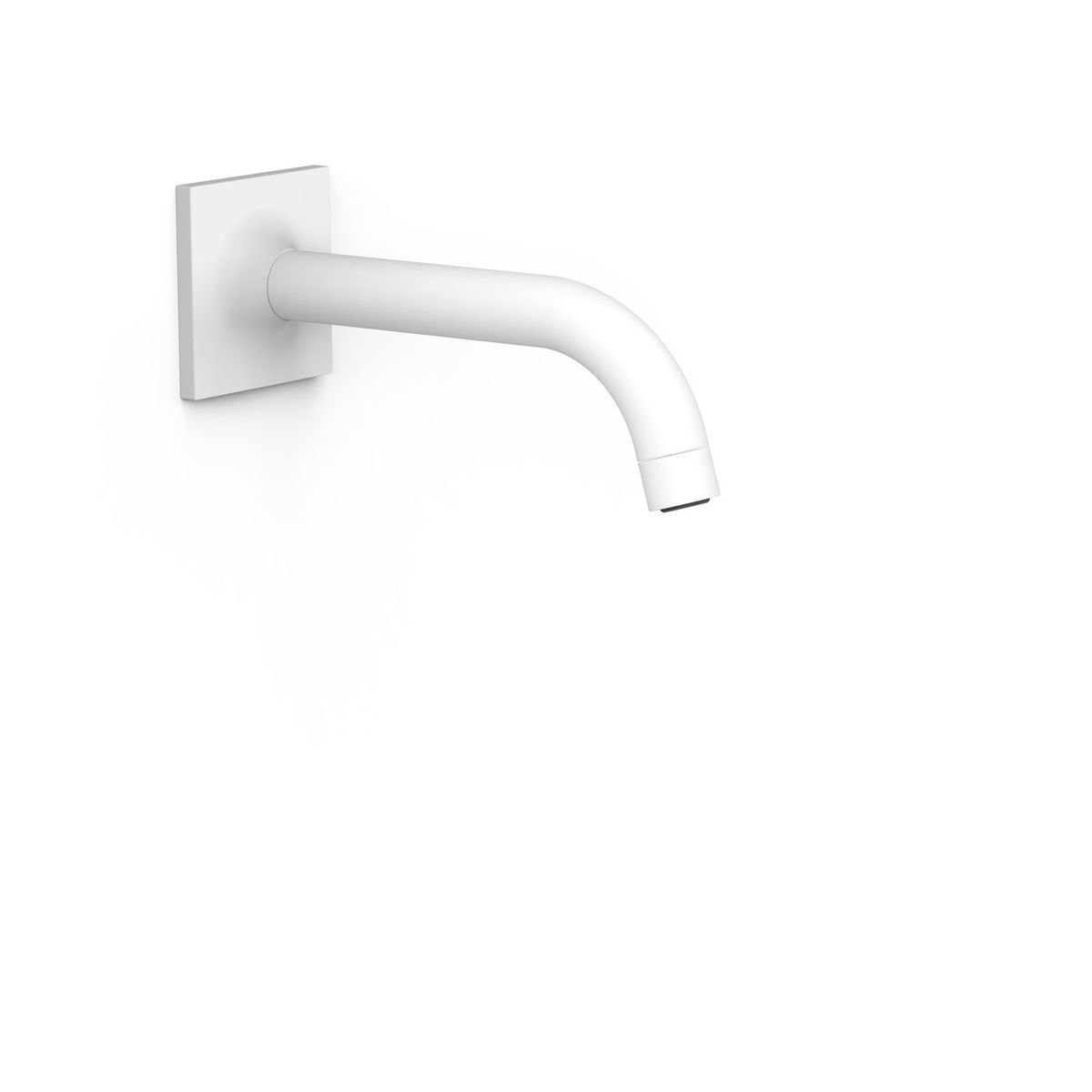 Caño fijo de pared con toma de agua a pared regulable en profundidad