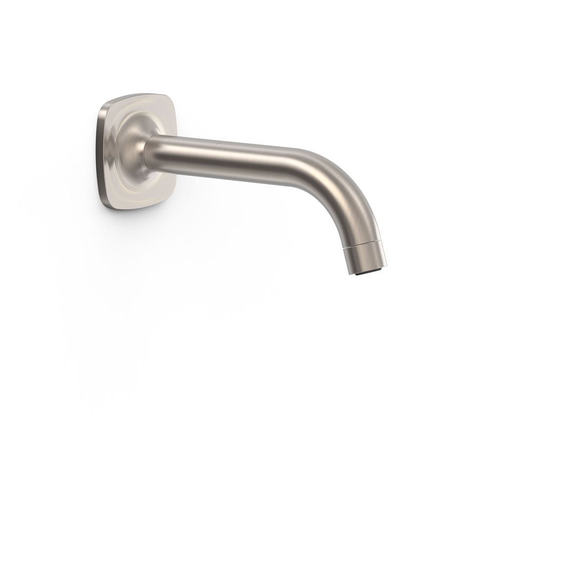 Caño fijo de pared con toma de agua a pared regulable en profundidad