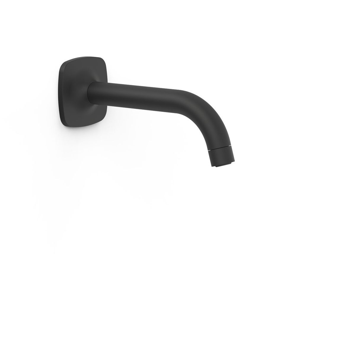 Caño fijo de pared con toma de agua a pared regulable en profundidad