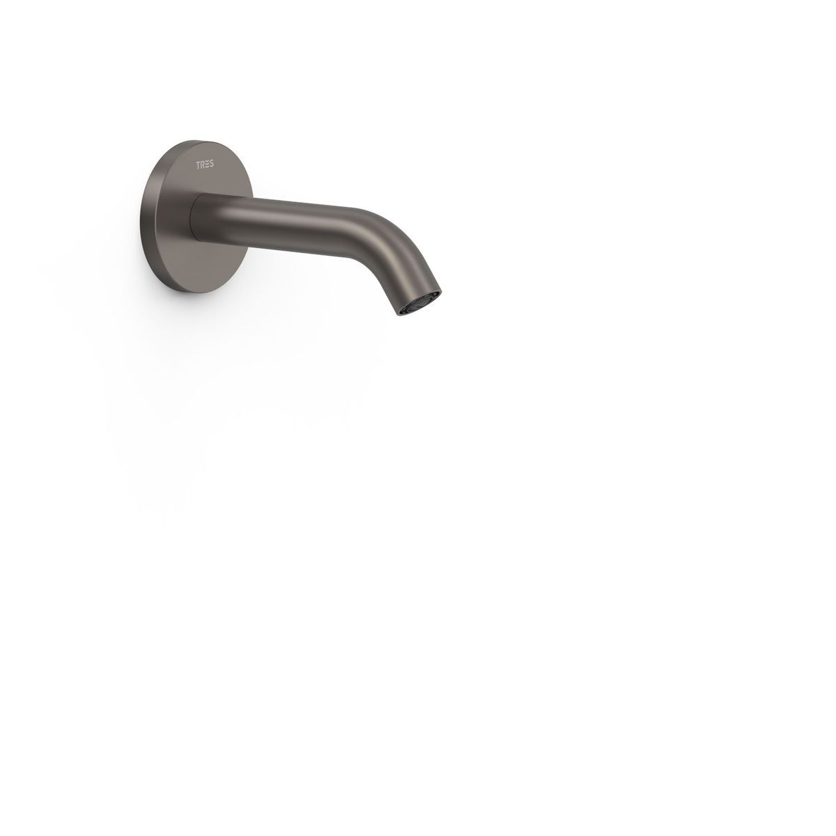 Caño fijo de pared con toma de agua a pared regulable en profundidad