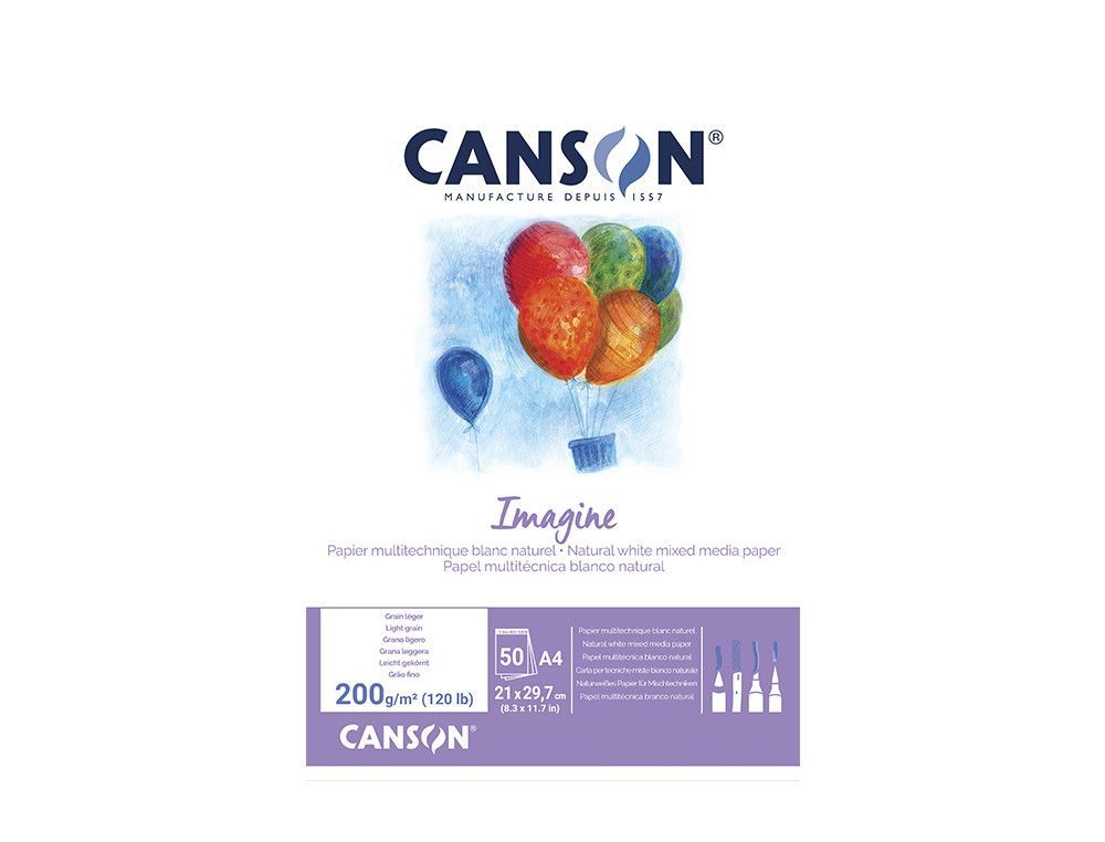 Canson bloc imagine 50 hojas 200g. A4 200006008