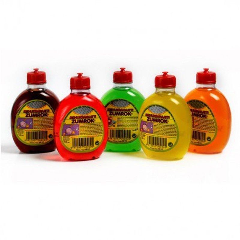 Cantimploras Zumrok de Burmar (36 unidades). Golosina líquida de fresa, naranja, limón, cola y tropical