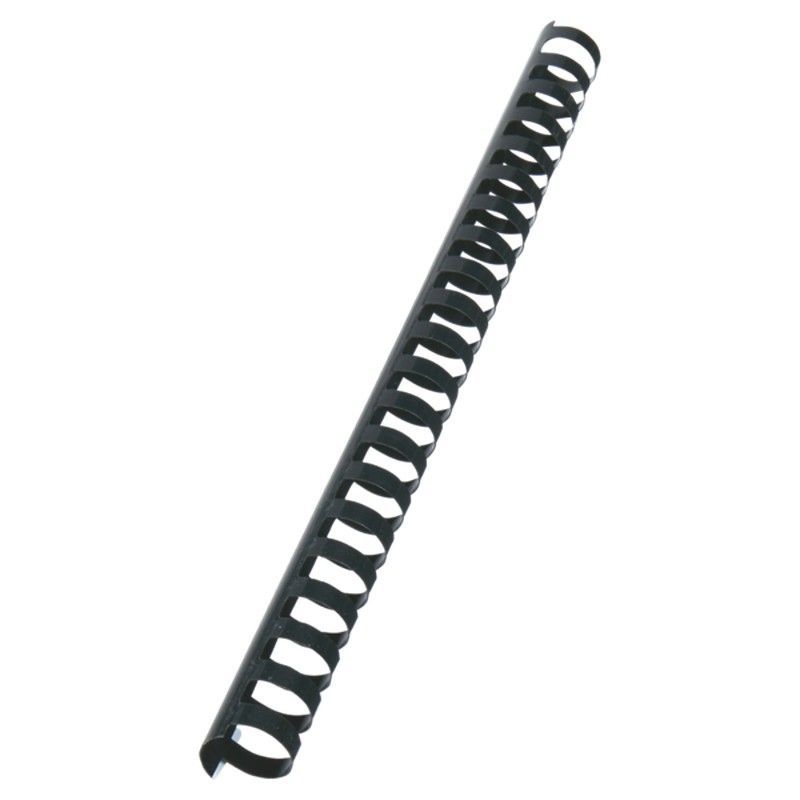 Canutillo plástico DIN A4 GBC 22 mm (Caja 100), negro