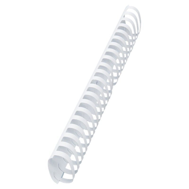 Canutillo plástico DIN A4 GBC 51 mm ovalados (Caja 50), blanco