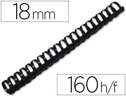 Canutillo q-connect redondo 18 mm plastico blanco capacidad 160 hojas caja de 50 unidades