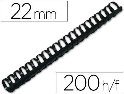 Canutillo q-connect redondo 22 mm plastico blanco capacidad 200 hojas caja de 50 unidades