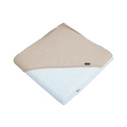 Capa de baño estampada con reverso de rizo - Sonpetit