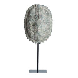 Caparazón de Tortuga2 de Resina Gris/Negro, 19x14x45 cm.