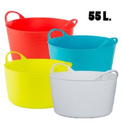 Capazos de plástico grandes de colores 55 litros