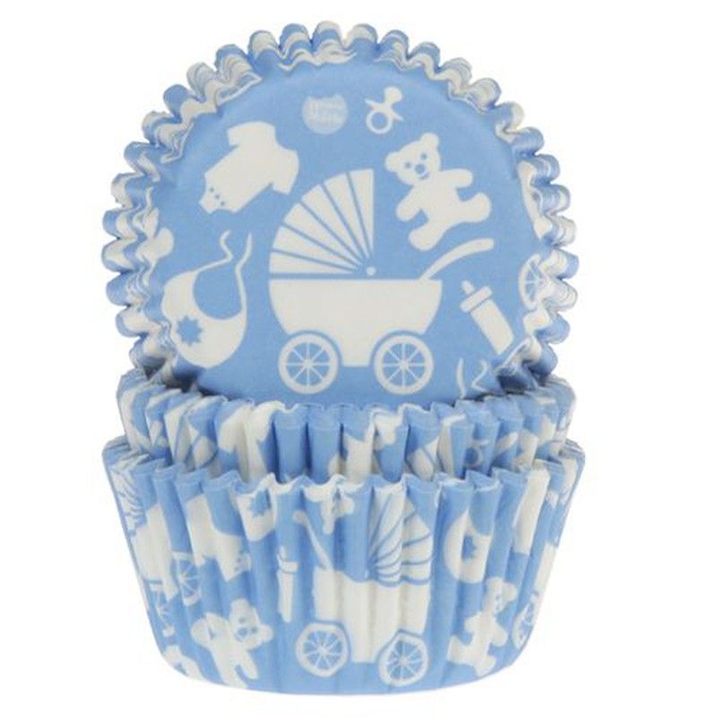 Cápsula cupcake azul bebé 50 uds house of marie