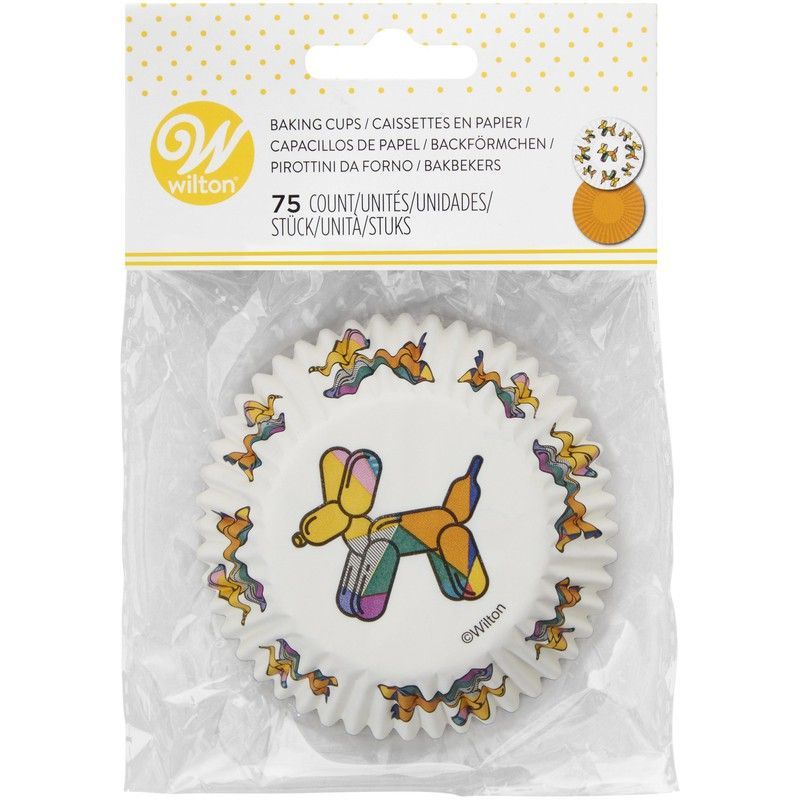 Cápsula cupcake ballon dog 75 uds wilton