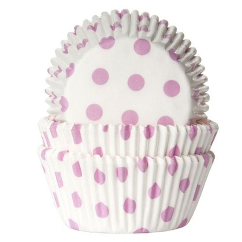 Cápsula cupcake blanco rosa bebe 50 uds house of marie