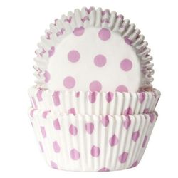 Cápsula cupcake blanco rosa bebe 50 uds house of marie