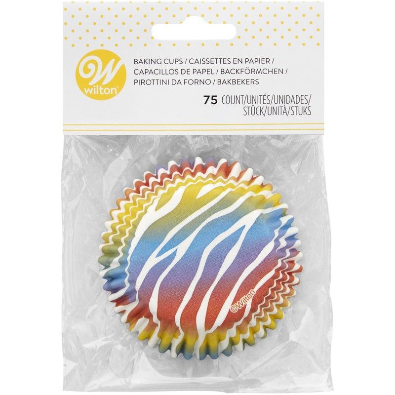 Cápsula cupcake cebra 75 uds wilton