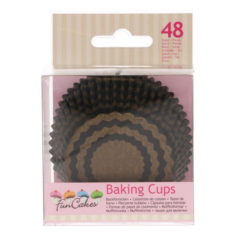 Cápsula cupcake chevron gold 48 uds funcakes