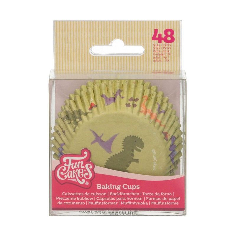 Cápsula cupcake dinosaurio 48 uds funcakes