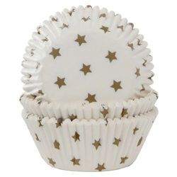 Cápsula cupcake estrellas oro 50 uds house of marie