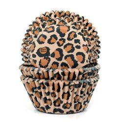 Cápsula cupcake leopardo marrón 50 uds house of marie